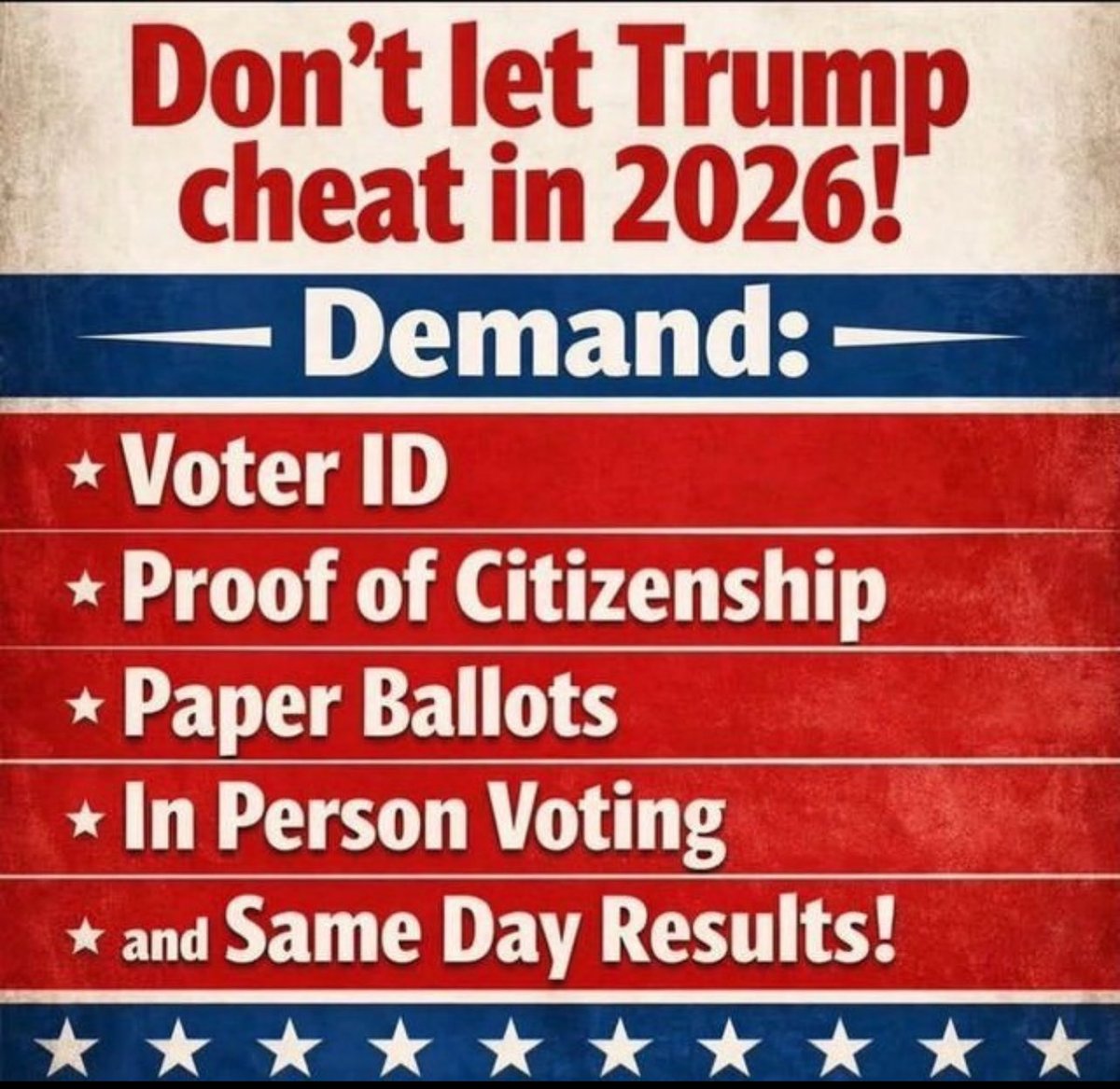 🚨 Don’t let them cheat in 2026!
Demand secure elections NOW