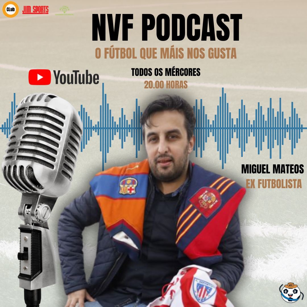 🎙️Esta semana no #NVFPodcast 🎙️

👤Miguel Mateos, ex futbolista, canteirán de Madrid e Barcelona 

👉O xogador nacido en Vilalba falará sobre a súa curiosa carreira, que acabou demasiado cedo

🔜O mércores en YouTube