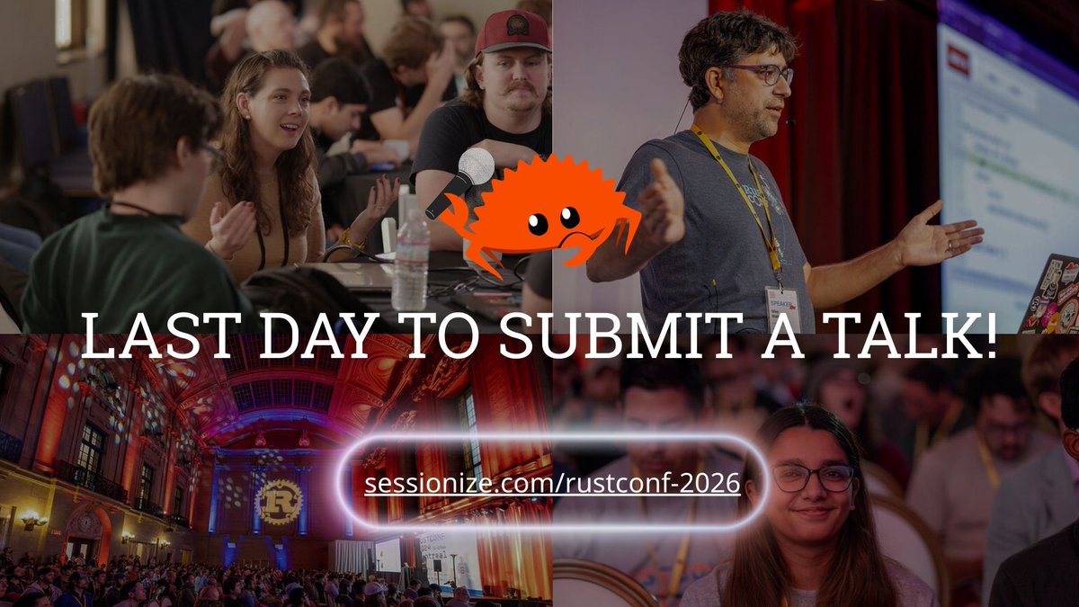 RustConf tweet media