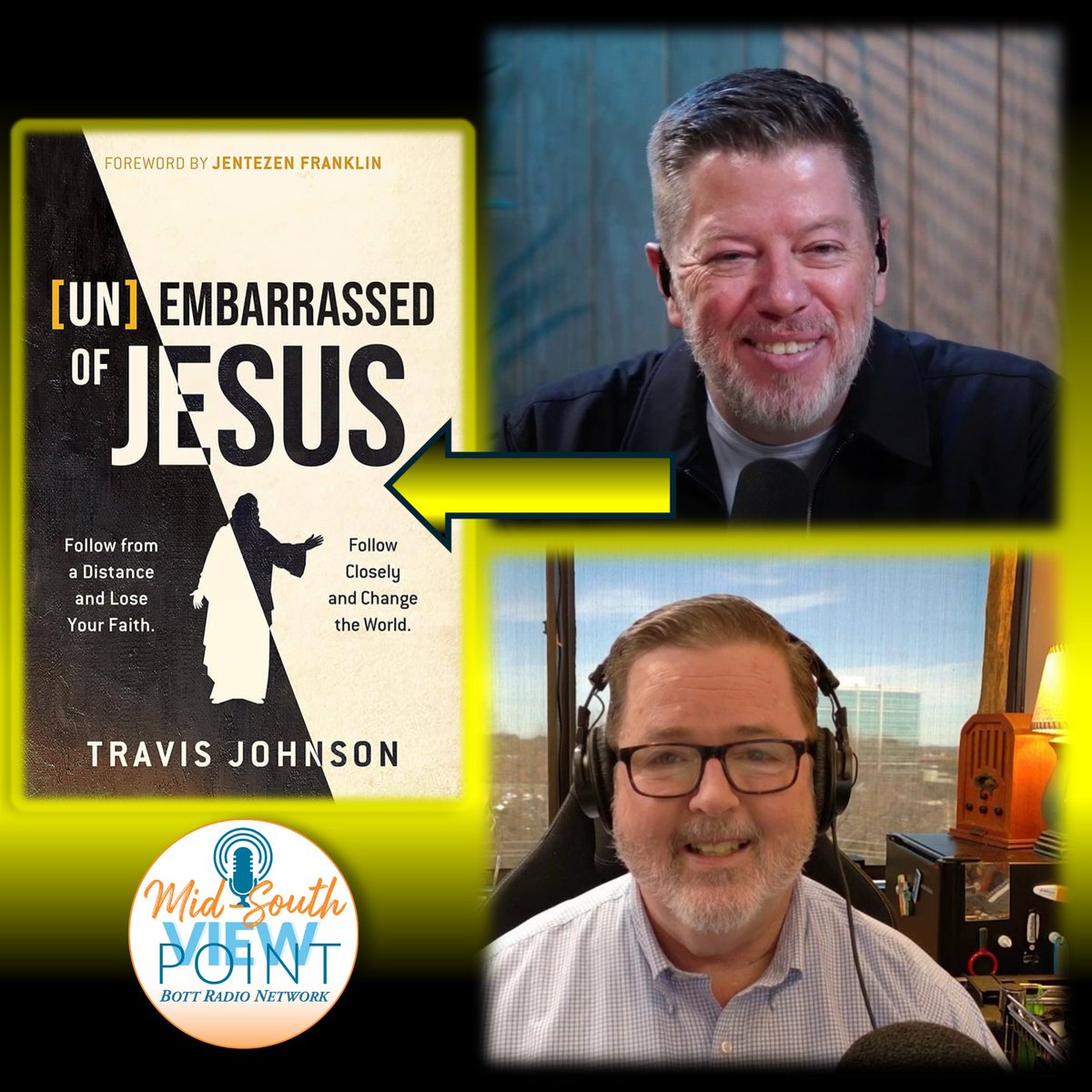 Mid-South View Point #radioshow <a href="/BasedPastorTrav/">Pastor Travis Johnson</a>  <a href="/PathwayChurchUS/">Pathway Church</a> author of [Un]Embarrassed: Follow from a Distance and Lose Your Faith. Follow Closely and Change the World. THU 02/19 3PM #AM640 #FM93.7 #FM100.7 #MemphisRadio or <a href="/bottradio/">Bott Radio Network</a> mobile app #author #pastors