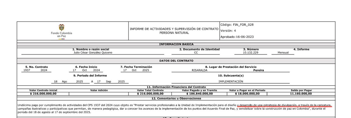 <a href="/MaPaulaFonseca/">María Paula Fonseca Gómez</a> <a href="/sergiobarbosach/">Sergio Barbosa</a> <a href="/BluRadioCo/">BluRadio Colombia</a> Con ese contrato también se le pagan las caricaturas a MATADOR descarados.