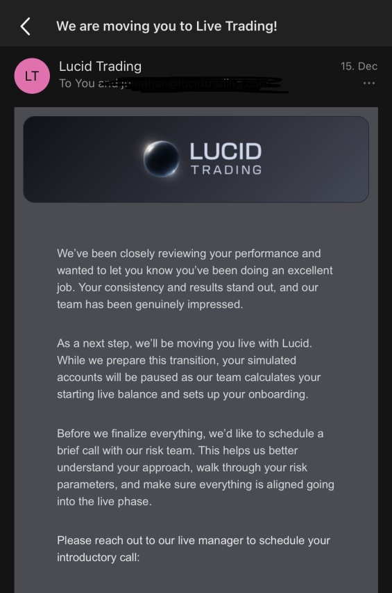 kaiweeen's tweet image. 2 MONTHS and still no Live account

I got the call to go live on Dec 15,  it’s been 2 months and I still don’t have my live account. The wait and lack of clarity have been frustrating. No trader should have to wait this long.

I like Lucid, but their onboarding needs a lot of…