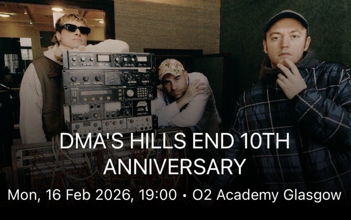 DaCosta2312's tweet photo. TICKET GOING FREE (Transfer via Ticketmaster)

DMA’s Hills End 10th Anniversary
Monday 16th Feb
O2 Glasgow https://t.co/mQg6RASgvi