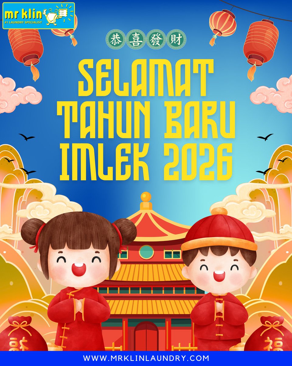Selamat Tahun Baru Imlek 2026. 🧧🏮

Semoga tahun yang baru membawa kesehatan, kebahagiaan dan kesuksesan yang berlimpah bagi Anda dan keluarga. 🙏😊

#franchiselaundry #usahalaundry #bisnislaundry #waralabalaundry #franchiselaundryjakarta