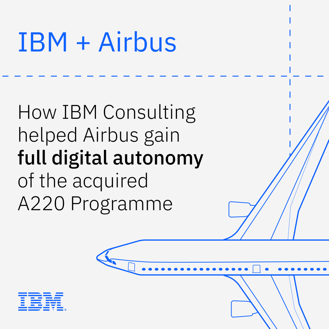 IBMNews's tweet photo. A transformation built for takeoff. ✈️

Airbus Canada partnered with @ibmconsulting to move away from seller's infrastructure and establish an autonomous hybrid cloud, and the results speak for themselves.

Learn more here: https://t.co/BaS3uGNN1R https://t.co/DyQq5rpbDZ