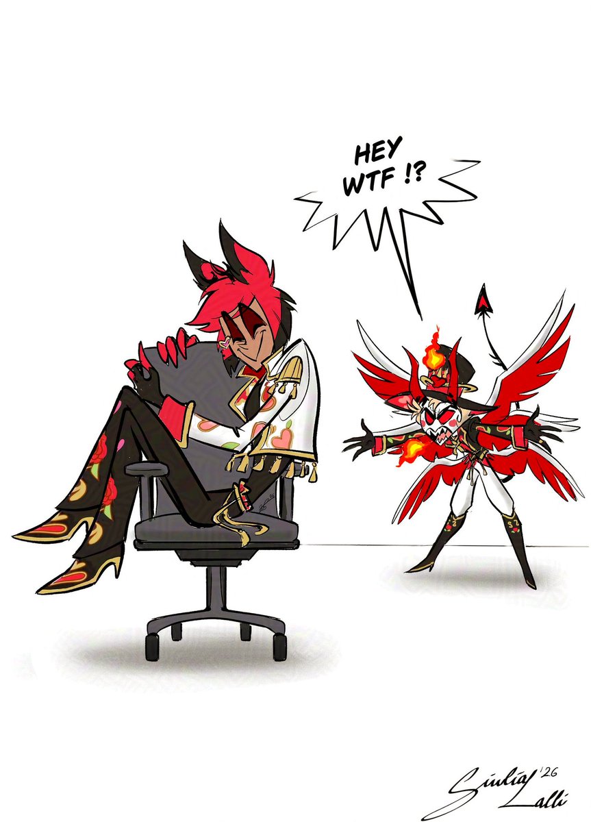 Lucifer will NEVER win against The Chair 🤣 

#HazbinHotel #radioapple #ValentinesDay2026 #HazbinHotelAlastor #HazbinHotelLucifer #hazbinhotelseason2 #alastorxlucifer #AlastorHazbinHotel #LuciferMorningstar #LuciferxAlastor #LuciferHazbinHotel