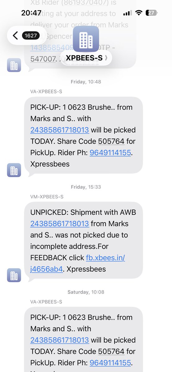 reet09101's tweet photo. Below messages received… when tried to call agent he said he is not the agent for this location and now not picking phone since 3 days @jaagograhakjago https://t.co/jXu6iKE8JK