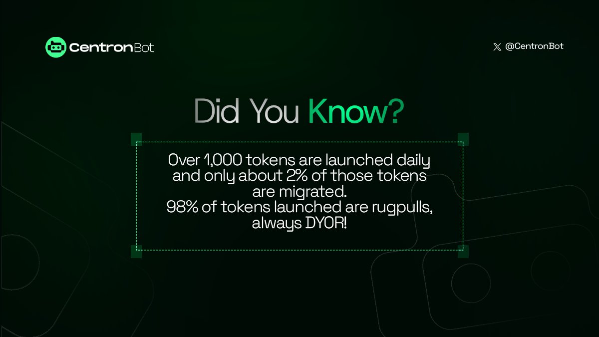 98% Rugs. 2% Potential. 
The odds are stacked against you from the start. Don't be a statistic—use the right tools, use centron