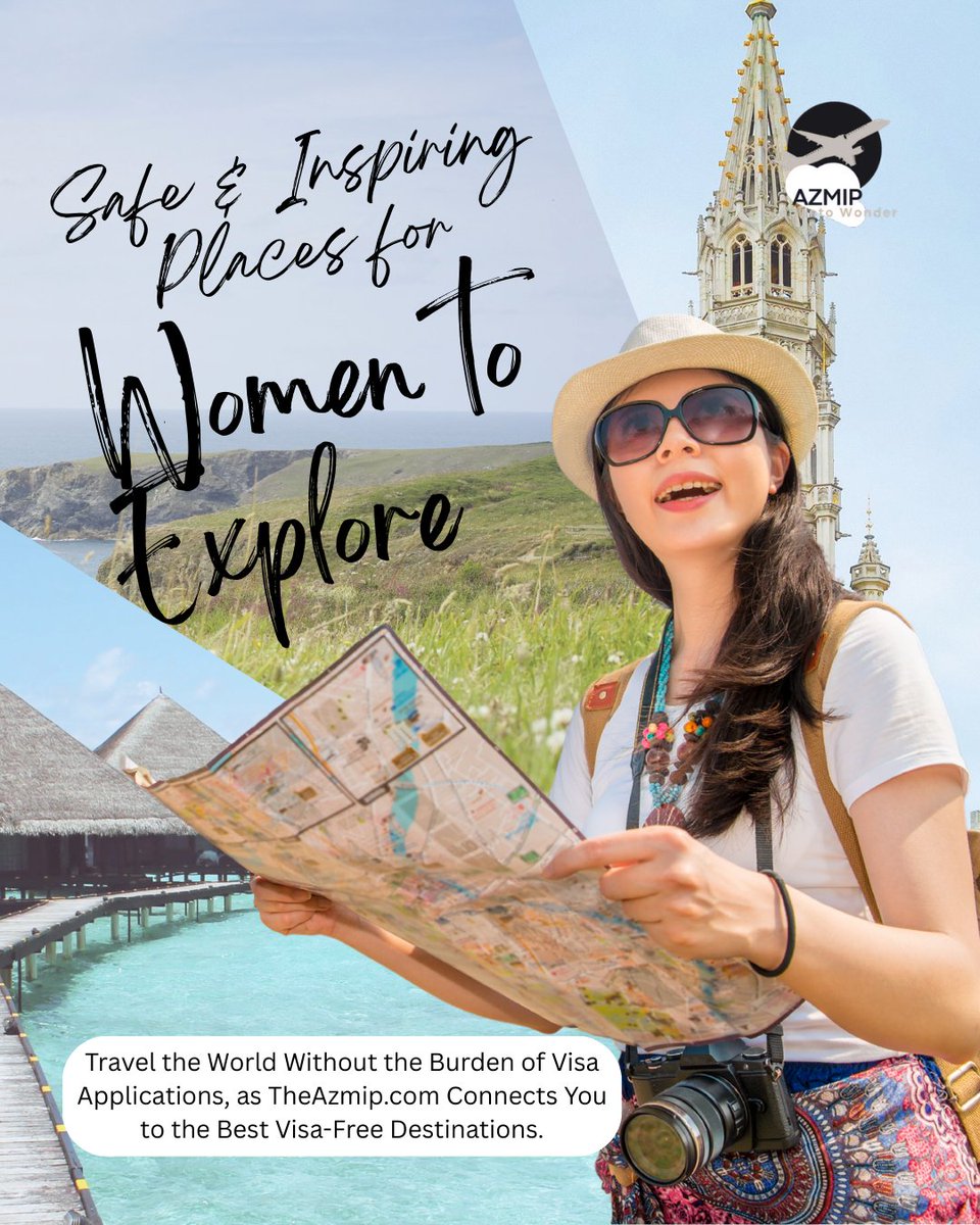 IAzmip's tweet image. Safe &amp;amp; Inspiring Places for Women to Explore | Azmip
Travel the World Without the Burden of Visa Applications, as TheAzmip.com Connects You to the Best Visa-Free Destinations.
#Azmip #WomenTravel #SoloFemaleTravel #SafeTravel #WomenExplorers #TravelWithConfidence