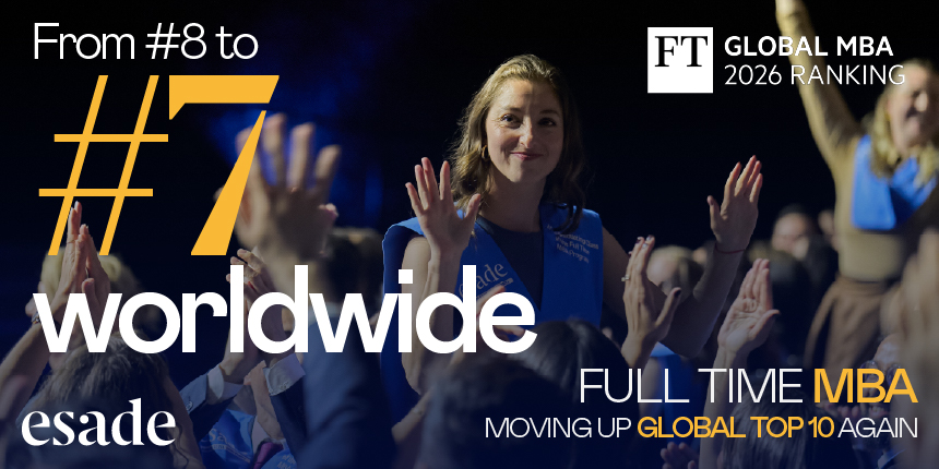 🏆 Incredibly proud to see the <a href="/FT/">Financial Times</a> rank the #theEsadeMBA 7th worldwide, once again placing us in the Top 10 globally, and 5th in Europe. The ranking highlights our strength in salary growth, career progress, diversity, and sustainability. Keep reading 👉esade.edu/en/news/esade-…