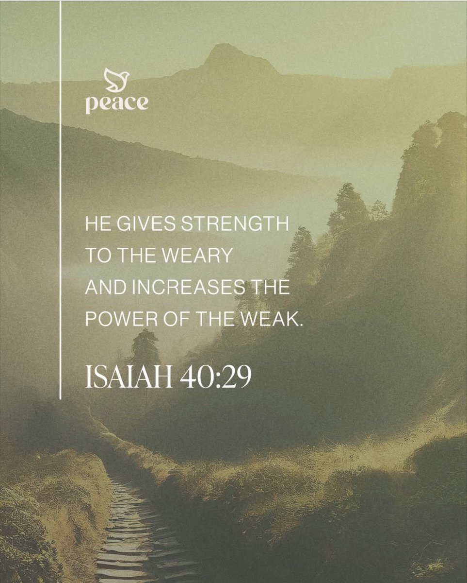 When your strength runs out, His begins.
When your heart feels heavy, He carries what you can’t.
You were never meant to fight alone — the same God who made the mountains is holding you steady. 🤍