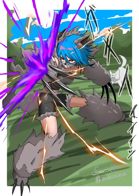 狂犬ちゃん ワンコたちを守る、悲しい過去を背負ったヒーローです! #オリジナル #狂犬ちゃん