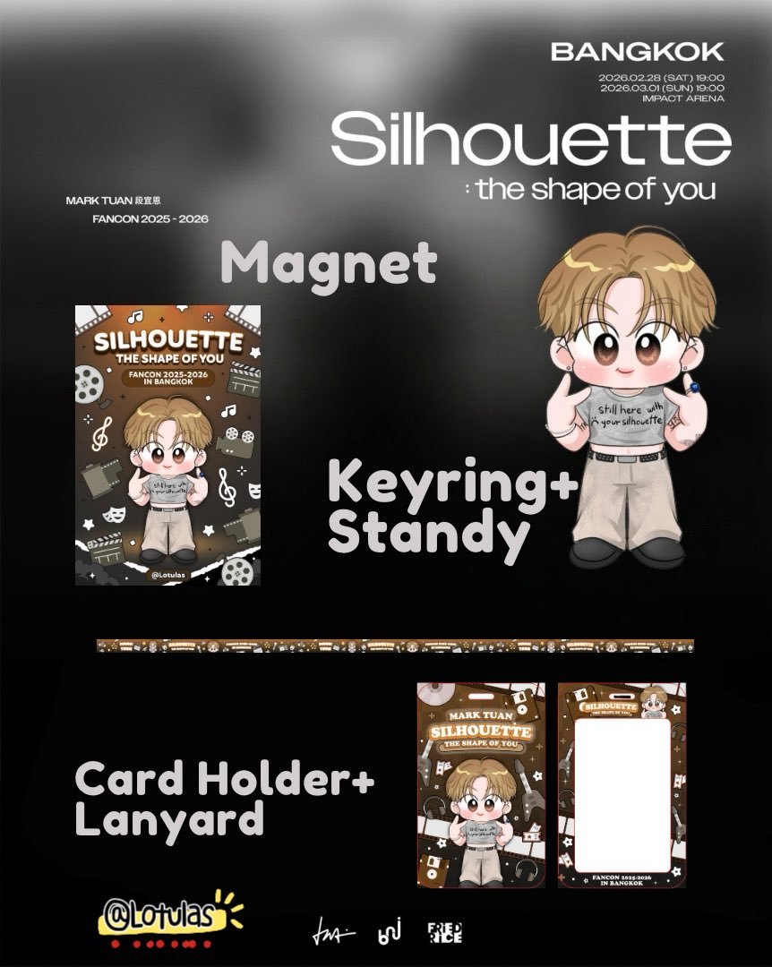 Lotulas's tweet image. Fancon MarkTuan The Shape of you 🐰💕

💖 Giveaway 👥

 Date 🗓️ : 28th Feb. &amp;amp; 1st Mar. 2026
Location📍: IMPACT ARENA

แล้วเจอกันค้าบบบบ😘😘

#MarkTuanFanconBKK2026 
#TheShapeofYou_BKK 
#MarkTuan
#silhouette