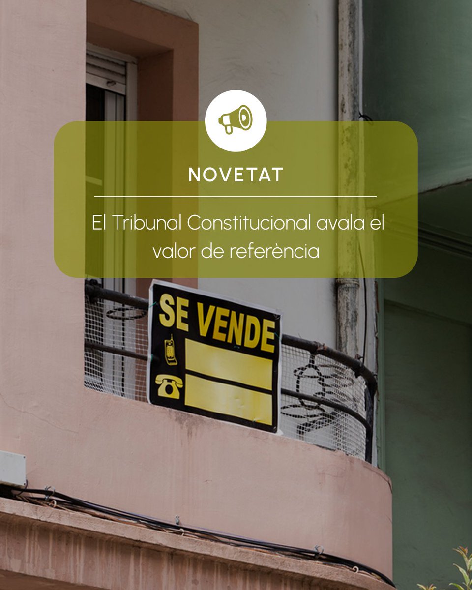 codinacia's tweet image. 📢 El Ple del Tribunal Constitucional ha desestimat per unanimitat la qüestió d’inconstitucionalitat sobre el sistema del valor de referència del Cadastre com a base imposable en l’ITP, AJD i també en Successions i Donacions.

Llegeix tota la notícia a 📲 loom.ly/lDhBWn0