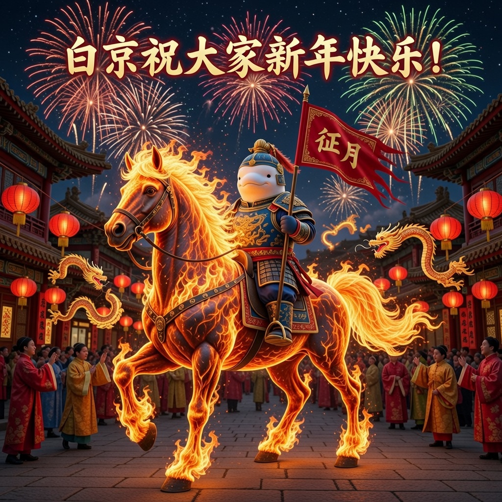 祝所有中国人新年快乐，愿马儿与你们同在。
