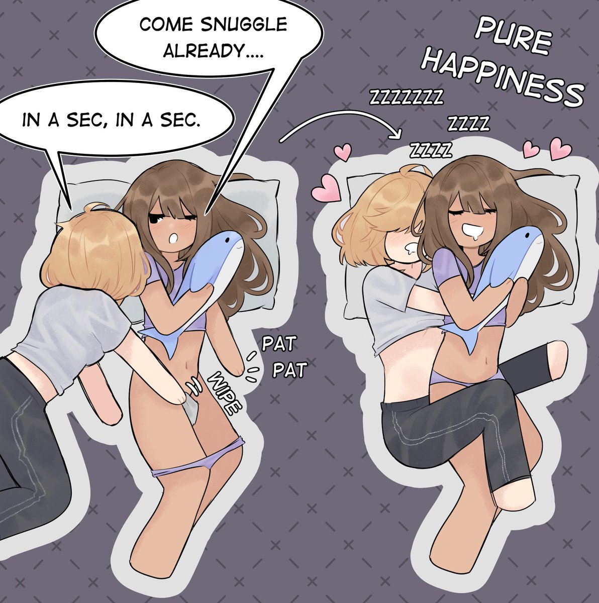 Nothing like comfy, sleepy sex and after-sex cuddles (*´꒳`*)♡