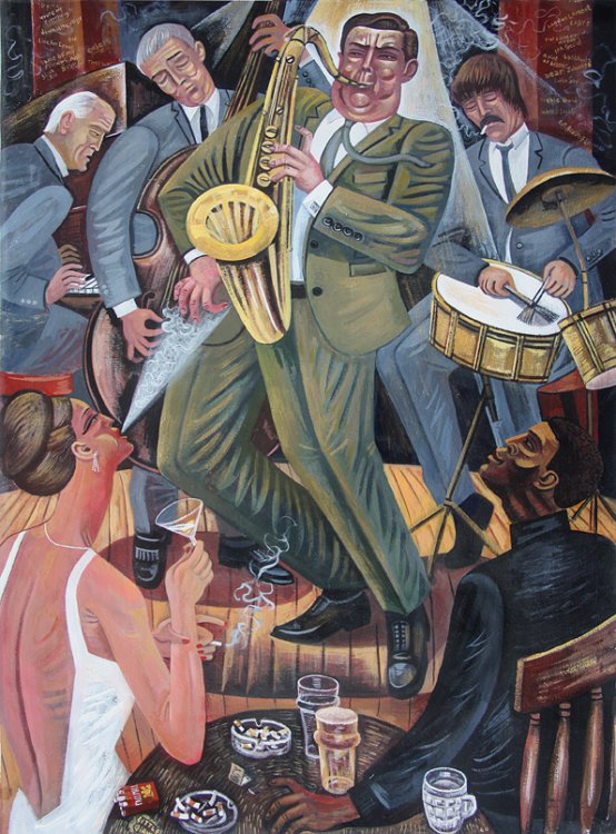 ‘A Man in a Hurry’, Tubby Hayes at Ronnie Scott's (2015) by Ed Gray
edgrayart.com/gallery/london…
