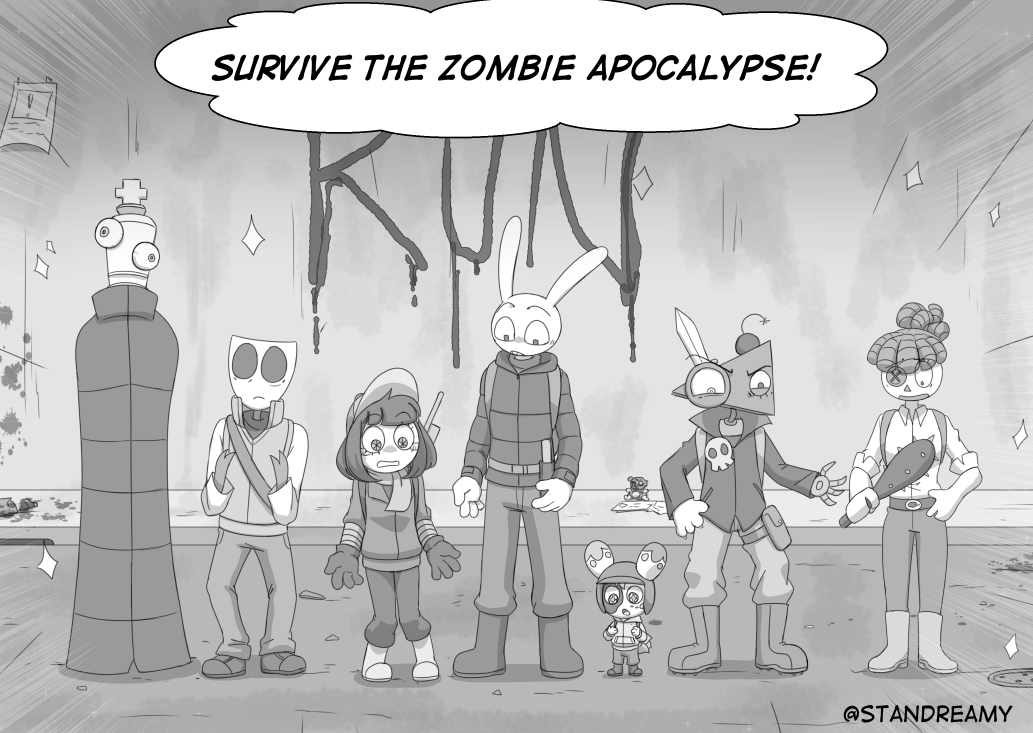Standreamy's tweet photo. Such a family friendly adventure!🧟

4/?

#funnybunny https://t.co/Bn5yR63WC0
