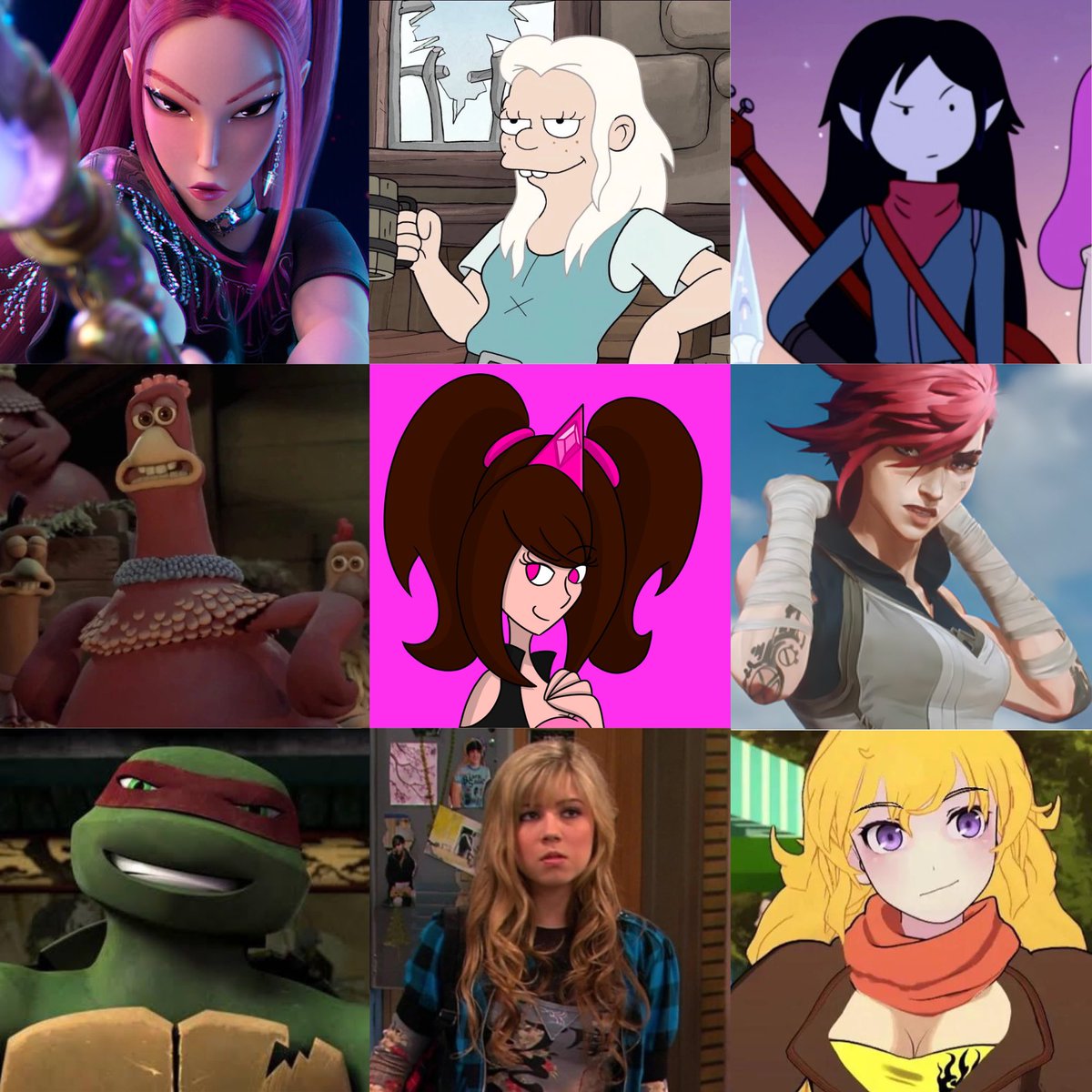 SaramoreP's tweet photo. (๐งต2/8) Mollay ๐ฉท
#Permillia #KpopDemonHunters #AdventureTime #ChickenRun #Arcane #TMNT #Disenchantment #RWBY #iCarly https://t.co/jpry7NsYWI