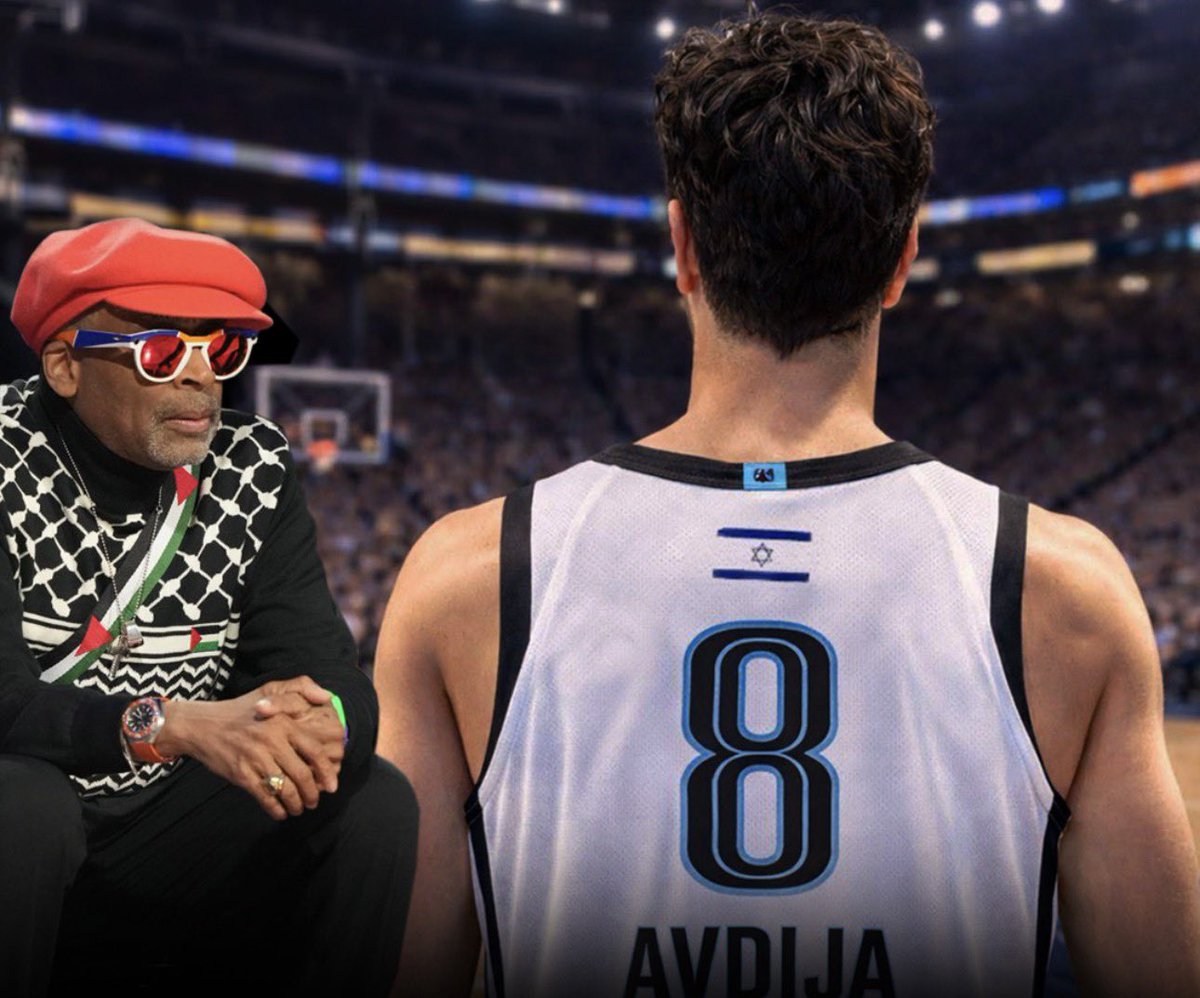 As Deni Avdija made history as the first Israeli to compete in the NBA All-Star Game, Spike Lee showed up draped in performative politics including a keffiyeh-patterned sweater vest and a man-bag plastered with Palestinian flags.

This isn’t a one-off. Lee has a long record of