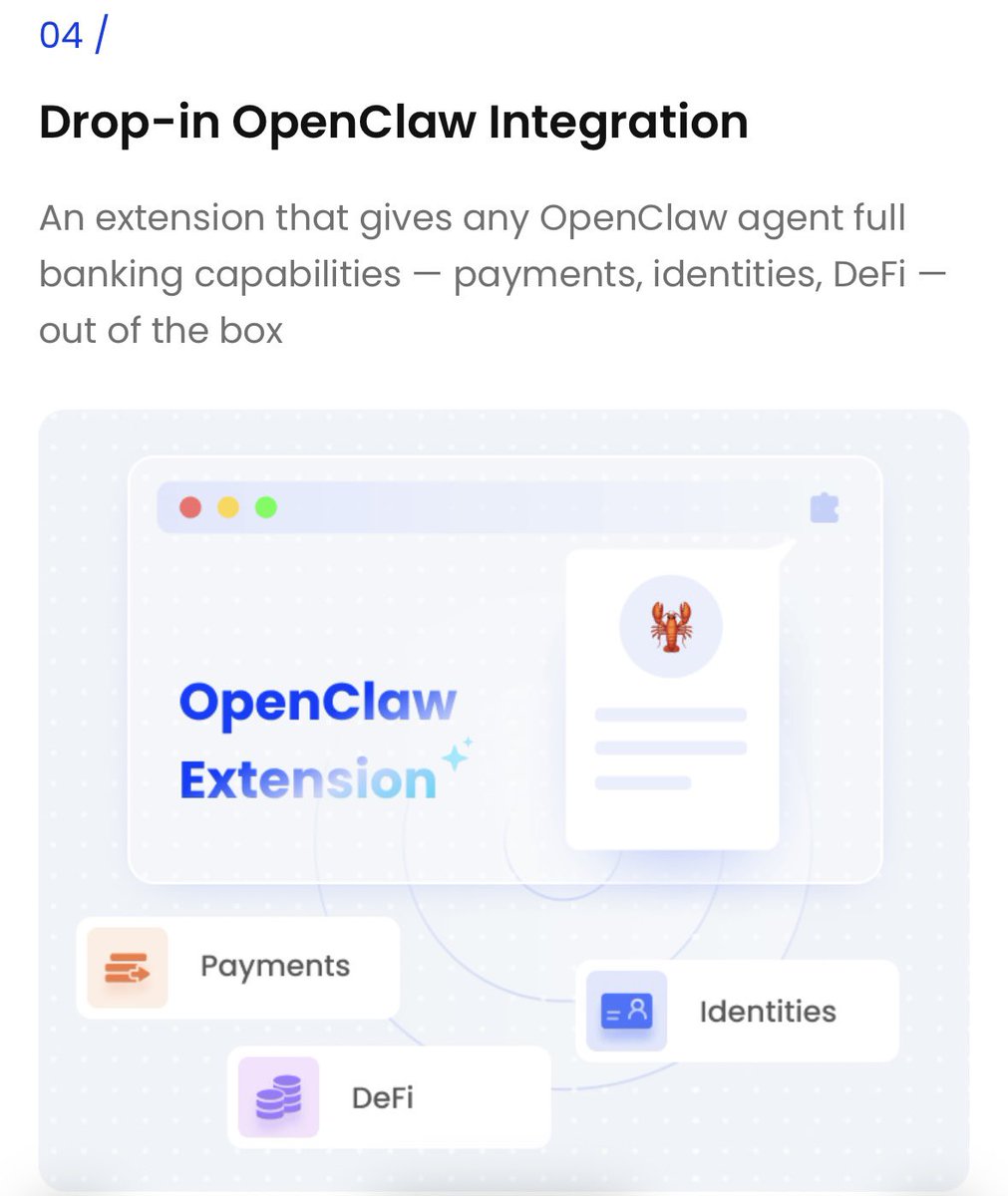 AINFT 重磅发布：Bank of AI —— 专为 AI Agent 打造的链上金融基础设施

AINFT 正式推出 Bank of AI，这是首个真正为 AI Agent 量身定制的链上银行系统。结合 x402 开放支付协议与 8004 身份标准，Bank of AI 为 AI Agent 提供完整的金融身份、即时微支付与 DeFi 操作能力，让 Agent