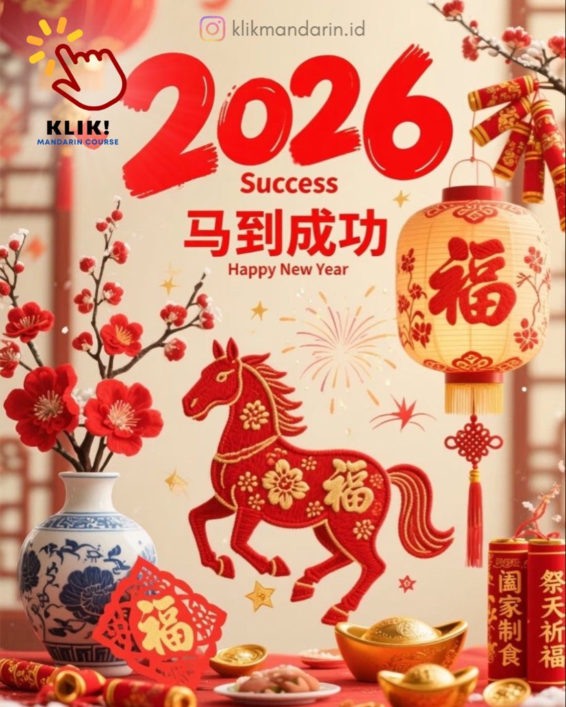 KlikMandarin's tweet photo. Selamat Tahun Baru Imlek!
Seperti tradisi Imlek yang hangat, semoga kehangatan itu juga selalu hadir di hari2 kita ๐ค
KLIK Mandarin mengucapkan:
๐งงโจ ๆฐๅนดๅฟซไน๏ผๆญๅๅ่ดข๏ผไธไบๅฆๆ๏ผ้ฉฌๅฐๆๅ!๐ด โจ๐งง
#BelajarMandarin #BahasaMandarin #KelasMandarin #LesMandarin #MandarinCourse https://t.co/GkQwpKbWwS