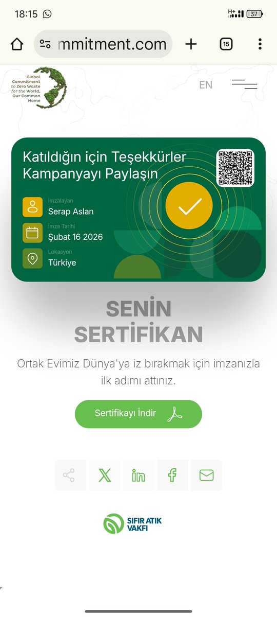 AK Parti Çevre ve Şehircilik Politikaları Başkanlığımızca, Sıfır Atık İyi Niyet Beyanı’nın teşkilatlarımız nezdinde yaygınlaştırılmasına yönelik bir imza kampanyası başlatılmıştır.👉 zerowastecommitment.com 
#SıfırAtık
<a href="/RTErdogan/">Recep Tayyip Erdoğan</a> 
<a href="/EmineErdogan/">Emine Erdoğan</a> 
<a href="/EmelGozukara_D/">Emel Gözükara Durmaz</a> 
<a href="/avfatmagulcalim/">Av. Fatma Gül Çalım</a>
