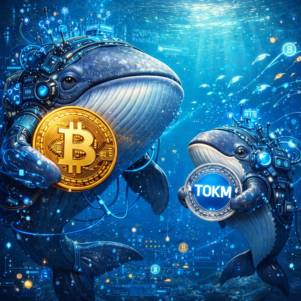 Tokenium2025's tweet photo. ๐ When big whales enter the market, the real movement begins.
The big whale holds BTC, the small one holds TOKM.
A new wave of crypto is already on the horizon ๐
Who's ready to swim with the whales? ๐
#crypto #cryptocurrency #bitcoin #altcoins #memecoin #TOKM #web3 #blockchain #cryptoart #BullRun