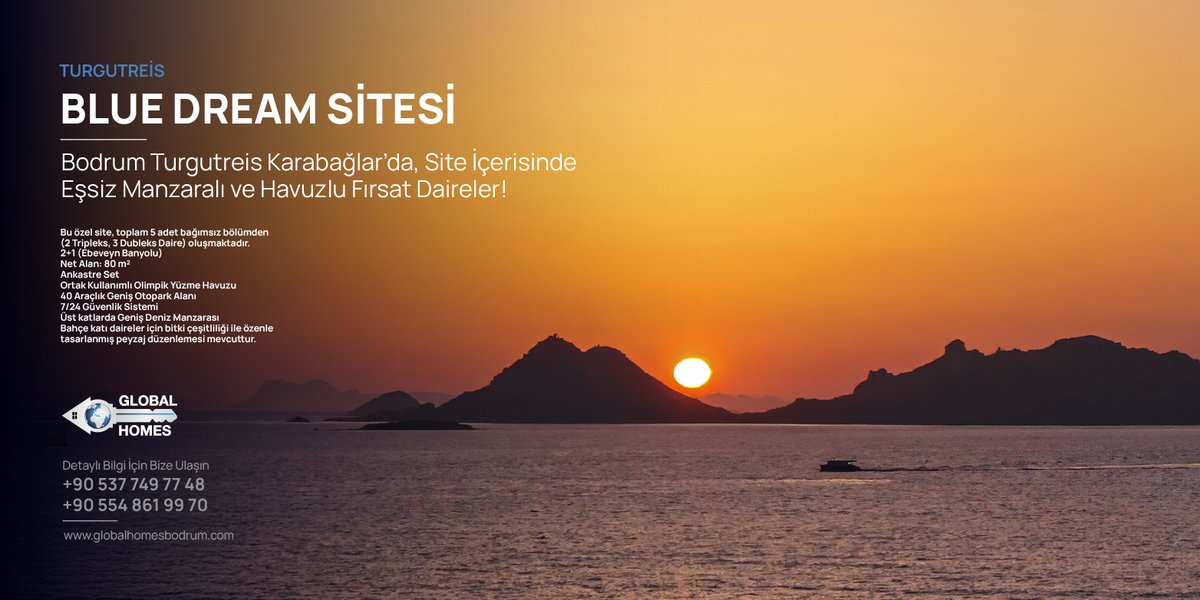 GlobalHomesReal's tweet photo. 2+1 seçenekleriyle (Tripleks &amp; Dubleks), hem yaşam hem yatırım için güçlü bir fırsat.
Bodrum’da doğru adrestesiniz.
📞+90 554 861 99 70
📞+90 537 749 77 48
https://t.co/XoDPDFGJVN
#GlobalHomesRealEstate #Bodrum #LüksEmlak #EmlakYatırımı #SatılıkVilla #LuxuryRealEstate https://t.co/XNzyXe5AX8