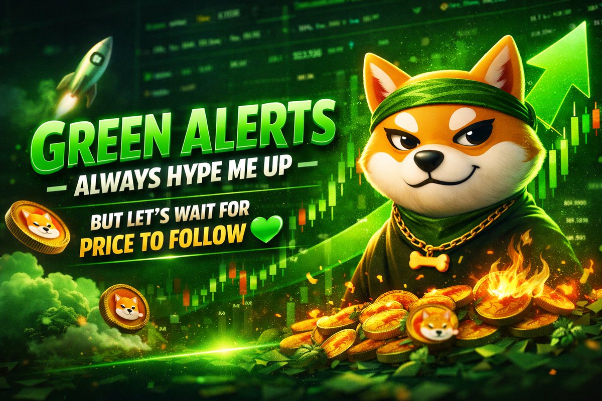 Green alerts always hype me up, but let’s wait for price to follow 💚