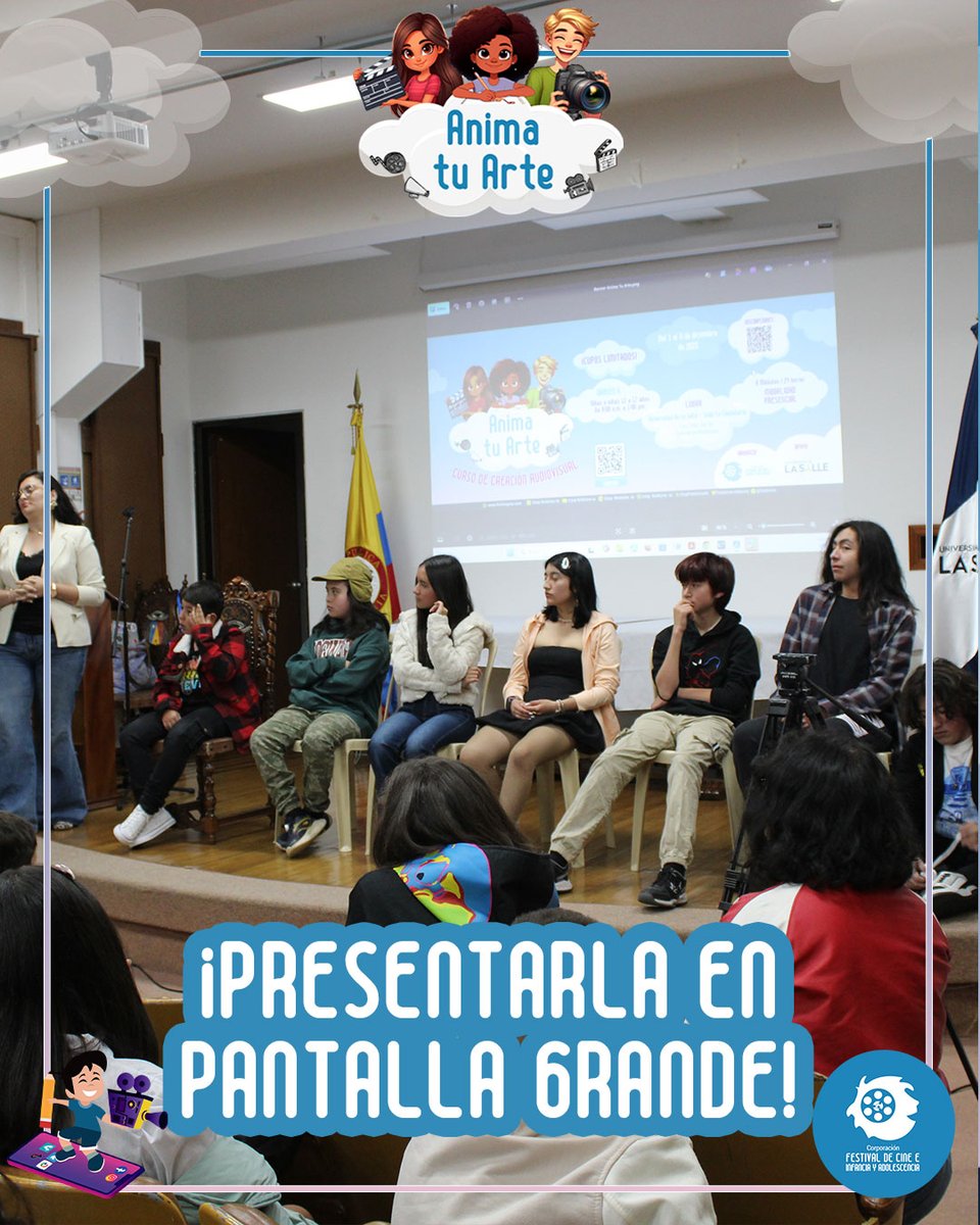 🎬✨ #AnimaTuArte 2026 está por comenzar

⏳ Hoy es el primer abono para separar el cupo.
40 horas donde tu hijo o hija pasa de espectador a creador.
📍 Universidad de La Salle – Sede La Candelaria
🎟 Cupos limitados

Inscríbete ahora. ¡Que no se quede por fuera! 🎥✨