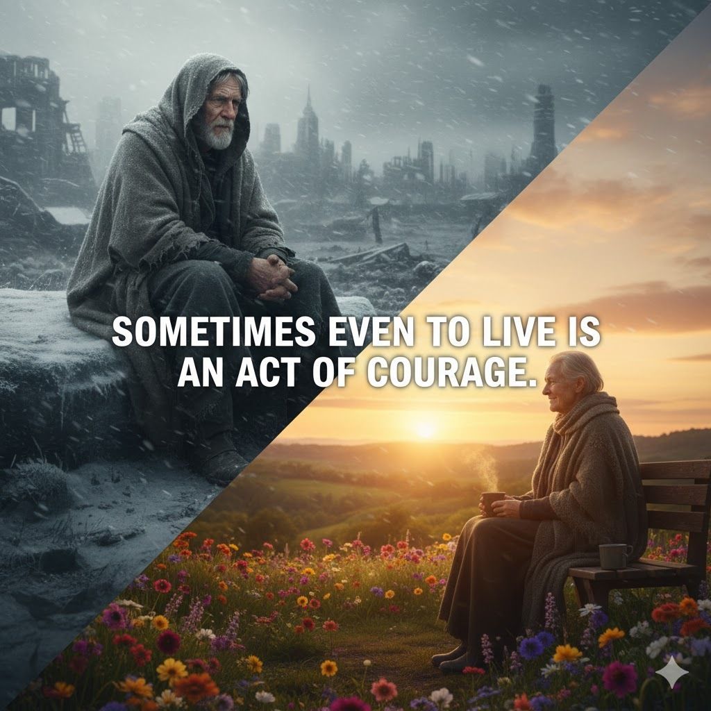 TheWizKhalifa's tweet photo. Sometimes even to live is an act of courage.
#Courage #MentalHealthAwareness #Strength #KeepGoing #Resilience #YouAreStrong #Survivor #Quotes #ShareInspireQuotes https://t.co/XGe9BdKKih