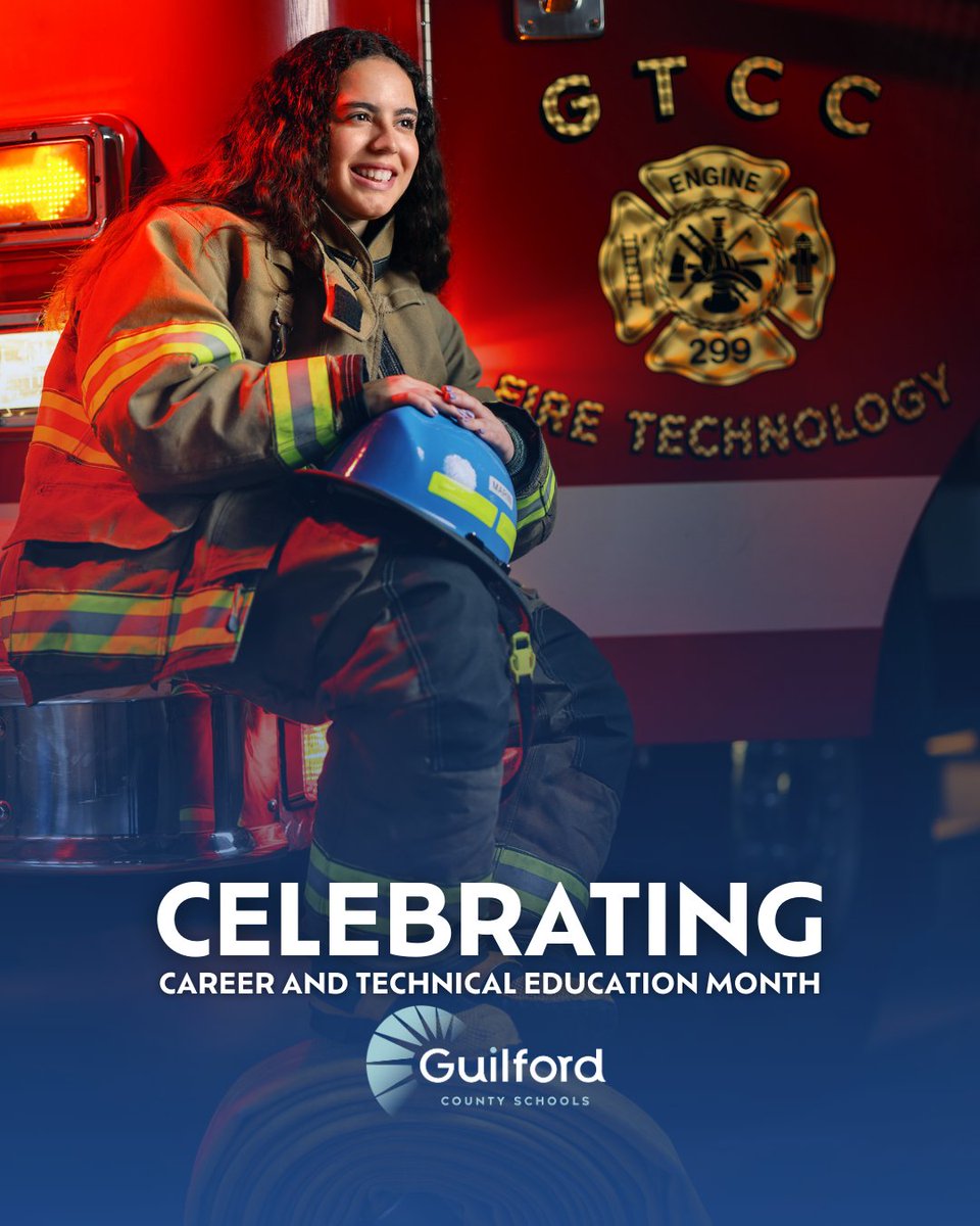 GCSchoolsNC's tweet photo. #GCSCelebrates | It's Career and Technical Education Month!📚💙

In Guilford County Schools, our scholars have the opportunity to take a wide range of CTE courses,  from marketing to information technology and many other subjects in between.🌟 https://t.co/k24SlMuYkT