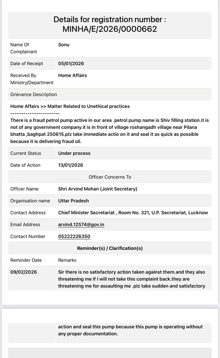 ZebraxGami22291's tweet photo. This a copy of complaint that I did on cp gram website.@BagpatDm mam plz take action on it . https://t.co/wtXrSYZYpr this is exact location of petrol pump. https://t.co/ZVrO9m7A0F