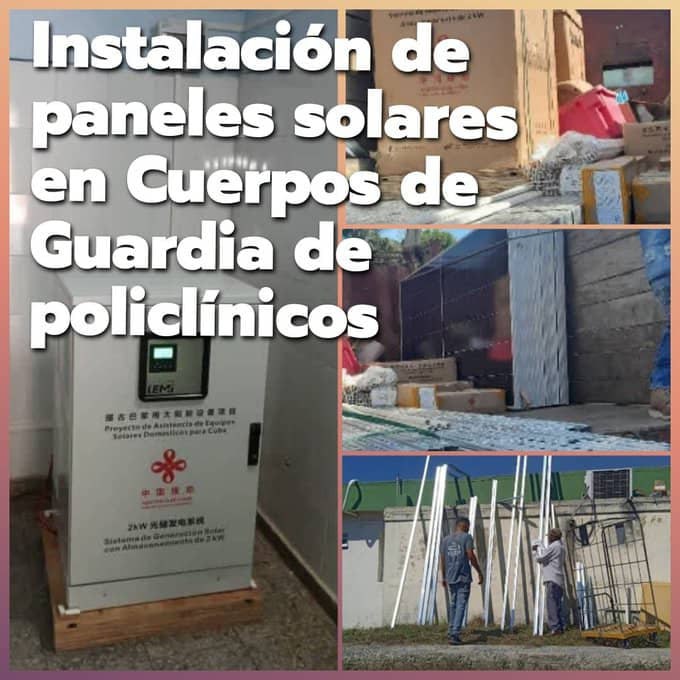 Se suman nuevos parques de 21 MW y se instalan paneles en 556 policlínicos, 161 hogares maternos, 156 hogares de ancianos, 305 casas de abuelos, 336 bancos, 282 niños electrodependientes; en las casas de 10 mil maestros y profesores, en 5 mil viviendas aisladas...#CubaVencerá