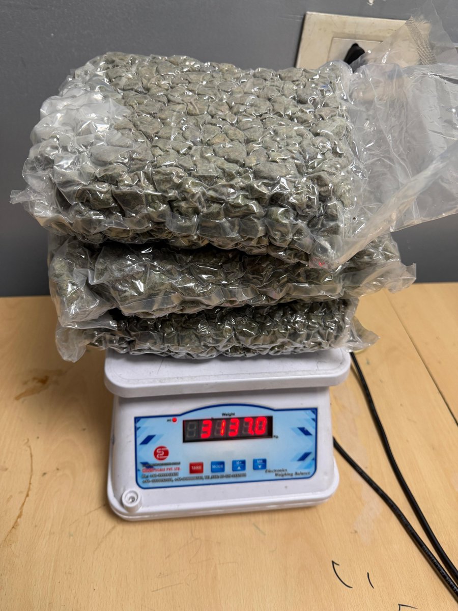 Customs, IGI Airport Date: 13.02.2026
Operation: AIU, IGI Airport, New Delhi
Seizure: 6019 grams ganja/marijuana

The Customs Officers at Terminal-3, IGI Airport, New Delhi intercepted two Indian passengers who arrived from Bangkok by Flight No. AI-2303 dated 13.02.2026 (arrived