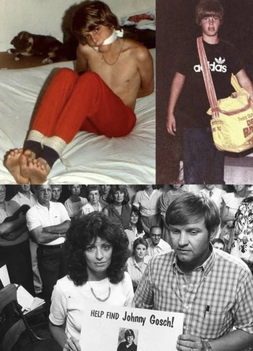 SecretFire79's tweet image. This Epstein garbage has been going on for decades before people pretended to be shocked and outraged. In March 1997, Noreen Gosch was woken up by a knock at her door at 2:30 in the morning. When she opened it, she says she saw her son Johnny, the same boy who had gone missing 15