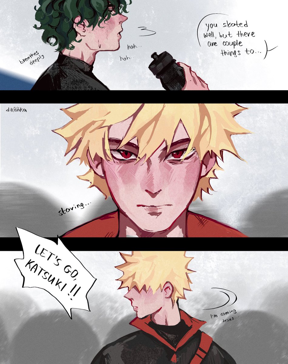 Heated figure rivalry?? #bkdk #bakudeku #mha