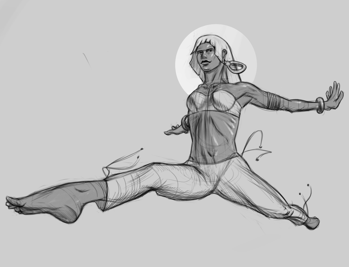 Had to draw her one more time! #Elena #SF6