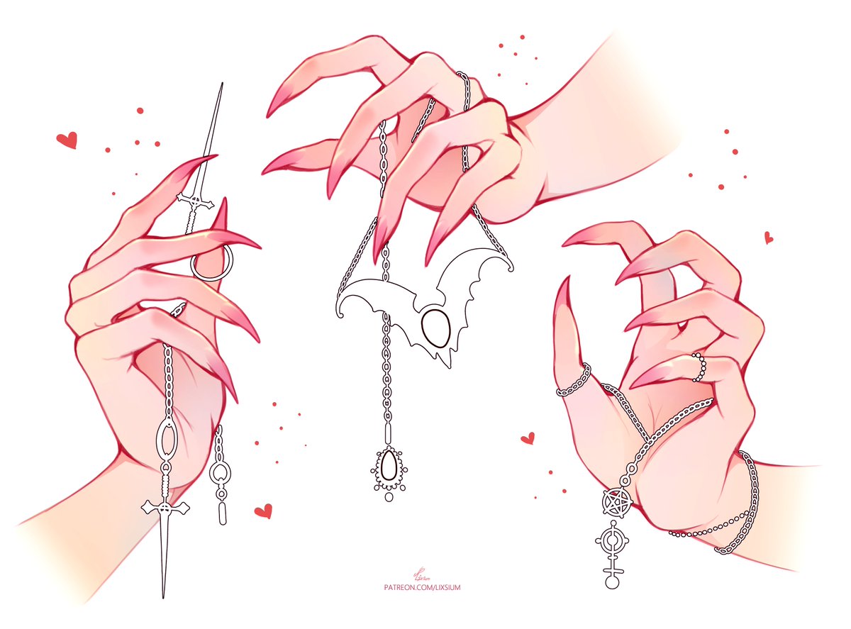 Day 2. 
Today's Sketches: More hands ~ ♡