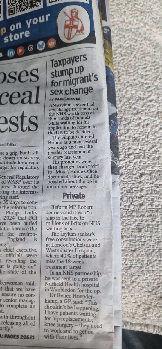 Just sat down to read paper..nearly choked on my cuppa soup!!