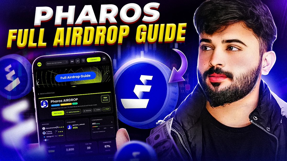 ChAtif2873's tweet photo. 🚀 New Airdrop Alert!
The PHAROS Airdrop is now live and you can participate in just a few simple steps.
Earn potential rewards by completing easy tasks.
Join here:

https://t.co/5KxNp6LyX5…

Don’t miss this opportunity. Do your own research and participate early.
#Pharos https://t.co/lZcrz1YUKY