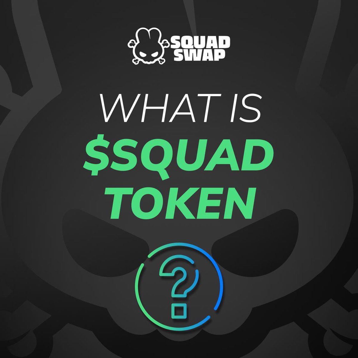 $SQUAD is the native utility token of SquadSwap 🐰

Total Supply: 1,000,000,000 $SQUAD

Distribution: 

     90% Emission Supply 
     5% Initial Swap Event (ISE) participants 
     1% Squad Holder ISE Bonus 
     1% Squad Holder Airdrop 
     1% Squad Treasury 
     1% Dev Fund
