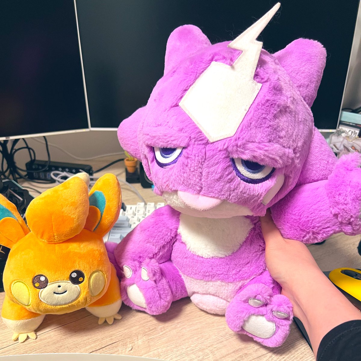 パモさんはたまに見せてたけど、実はでっかいエレズンがいる。頭の座ら