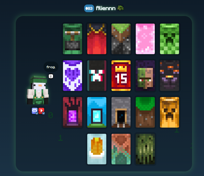 [Week 8] Minecraft Cape Account of the Week: capes.me/Aliennn #Minecraft #capesme