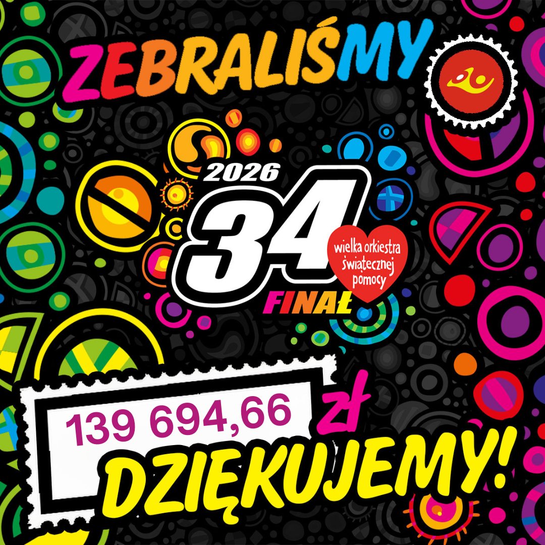 🎉  1️⃣3️⃣9️⃣ 6️⃣9️⃣4️⃣,6️⃣6️⃣ zł!  🎉

Tyle wspólnie wylicytowaliśmy podczas aukcji filatelistycznych <a href="/fundacjawosp/">WOŚP</a>❤️

Dziękujemy i gratulujemy wszystkim, którzy licytowali, udostępniali i kibicowali!

Każda oferta to coś więcej niż kolekcjonerska emocja - to realne wsparcie celu 34.