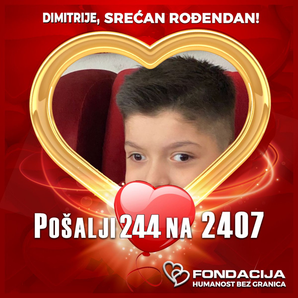 Naš Dimitrije danas proslavlja 12. rođendan! ❤️🥳🎉🍀🎂⭐️