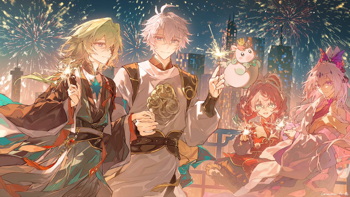 #phainaxa #Phainon #Anaxa 
🧨Happy Chinese New Year🧨

Commission for 椿树夏榭