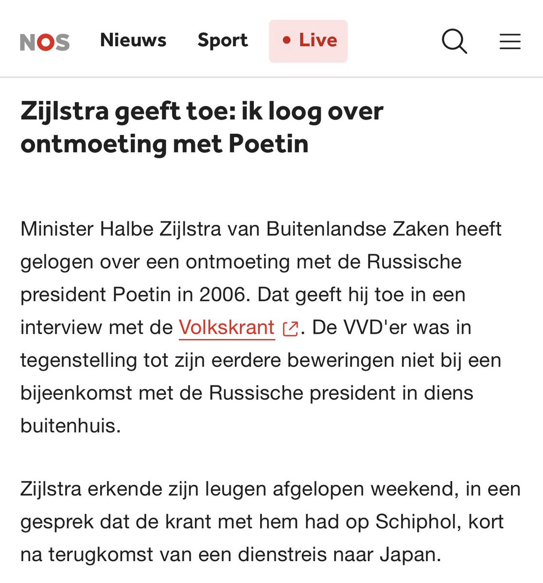 <a href="/Nieuwsvandedag_/">Nieuws van de Dag</a> <a href="/HalbeZijlstra/">Halbe Zijlstra</a> Gelukkig heeft <a href="/HalbeZijlstra/">Halbe Zijlstra</a> nooit gelogen over Poetin en de datsja. 
Deze Halbe is toch volstrekt ongeloofwaardig om dit te duiden 😂
#nieuwsvandedag