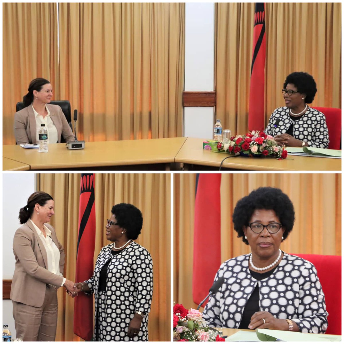 UKinMalawi's tweet photo. High Commissioner Leigh Stubblefield met with Vice President Dr Jane Ansah to discuss our enduring 🇬🇧🇲🇼 partnership.

The UK remains committed to supporting Malawi's economic growth through continued investment in hydropower, mining and agribusiness. https://t.co/iuZ3oLOKtk